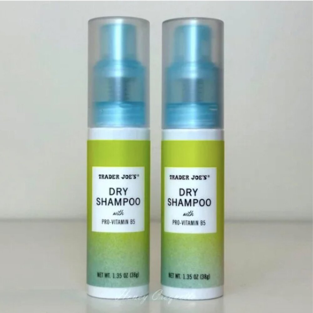 2 X Trader Joe's Dry Shampoo With Pro Vitamin B5 1.35 oz Mini Travel Size NEW